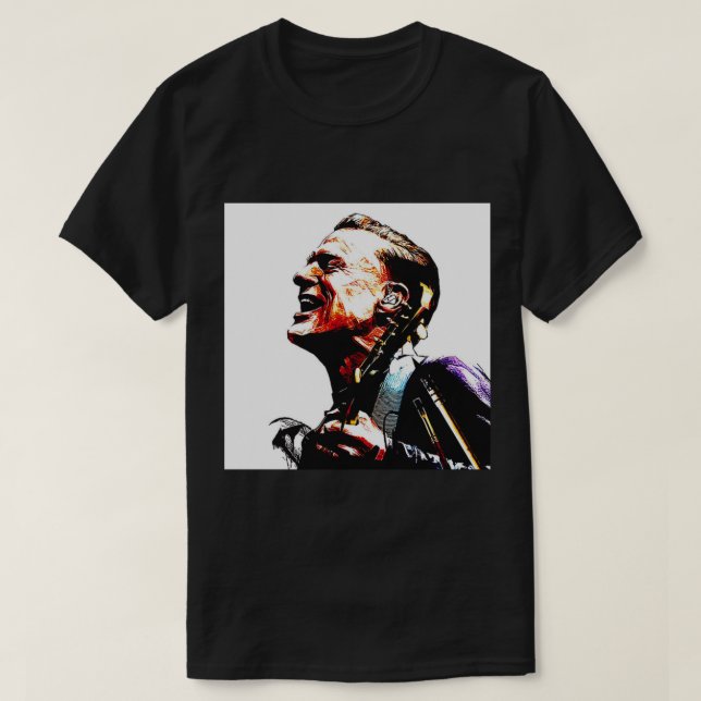 Camiseta Estilo De Cantautor Gráfico Cantante Chica Guitari (Diseño del anverso)