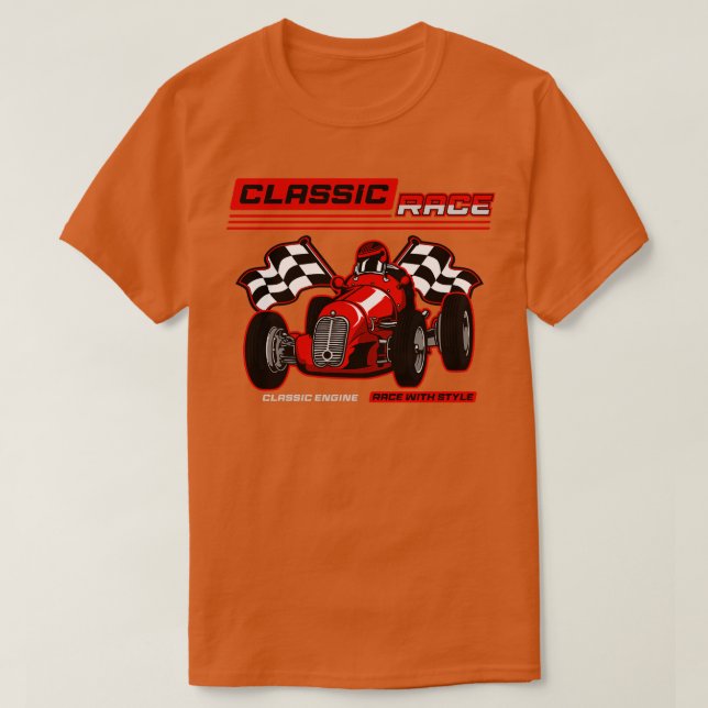 Camiseta Estilo de carreras clásico (Diseño del anverso)