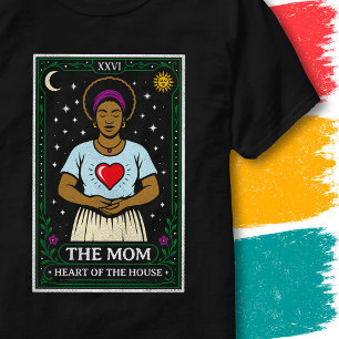 Camiseta Estilo de carta de tarot Madre Corazón de la casa