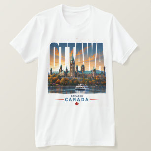 Camiseta 🏛 Estilo de ciudad capital moderna de Ottawa 🏛