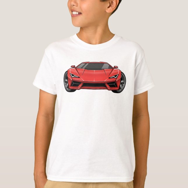 Camiseta Estilo de coche de dibujos animados (Anverso)
