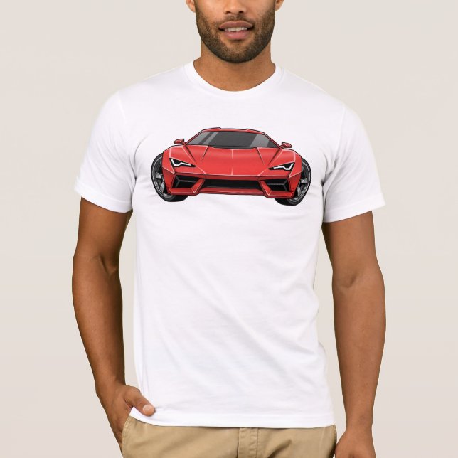 Camiseta Estilo de coche de dibujos animados (Anverso)