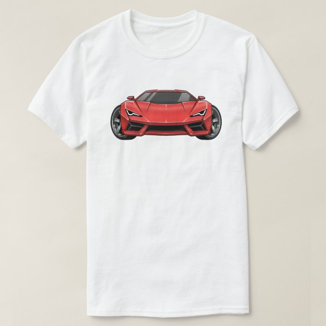 Camiseta Estilo de coche de dibujos animados (Diseño del anverso)