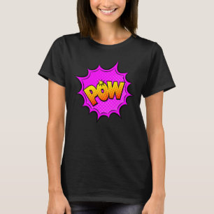 Camiseta Estilo de comedia Pop Art Retro Amarillo Morado Ma