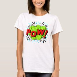 Camiseta Estilo de comedia Pop Art Retro Red Green POW