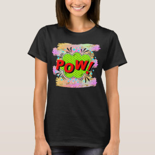 Camiseta Estilo de comedia Pop Art Retro Red Green POW