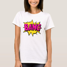 Camiseta Estilo de comedia Pop Art Retro Yellow Hot Pink BA
