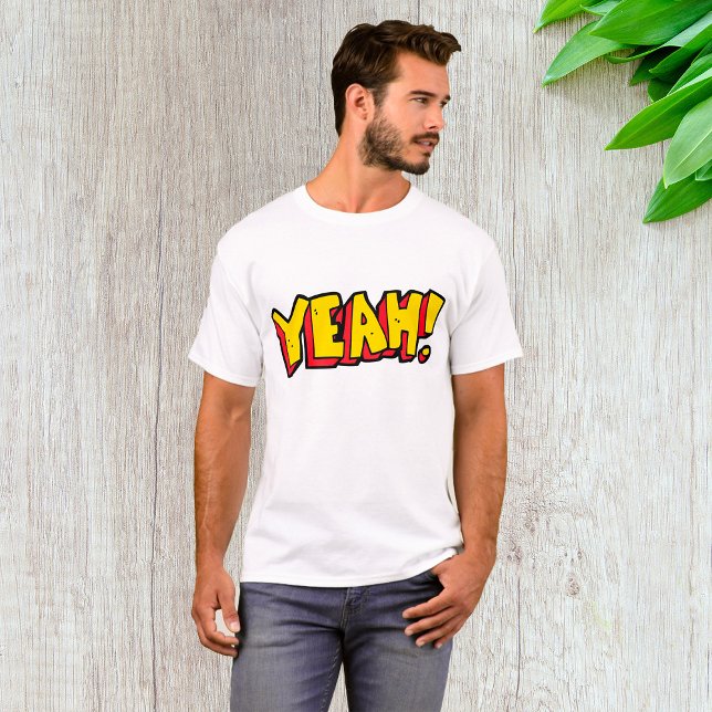 Camiseta Estilo de cómic Sí Texto gráfico en negrita Amaril (Subido por el creador)
