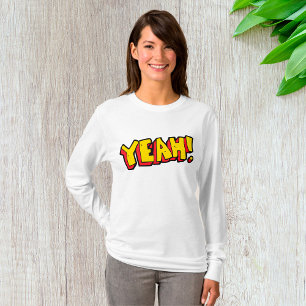 Camiseta Estilo de cómic Sí Texto gráfico en negrita Amaril