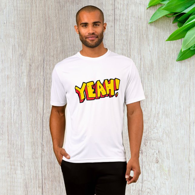 Camiseta Estilo de cómic Sí Texto gráfico en negrita Amaril (Subido por el creador)