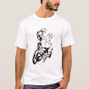 Camiseta Estilo de cómic - Volando hacia arriba, negro y bl