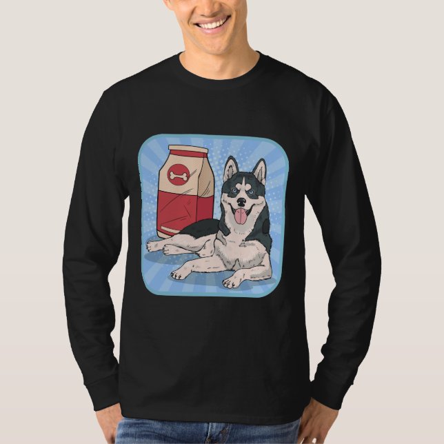 Camiseta Estilo de comida Husky (Anverso)