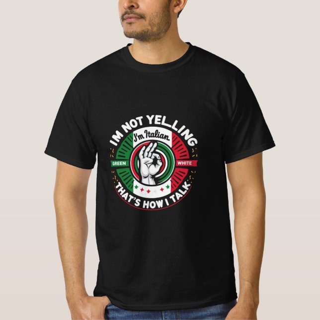 Camiseta Estilo de conversación italiano - Tee audaz y expr (Anverso)