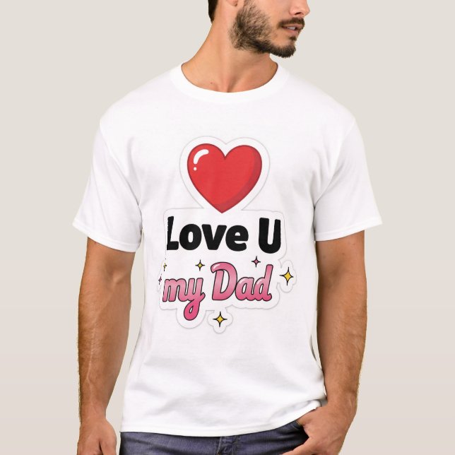Camiseta Estilo de corazón Amar a mi papá (Anverso)
