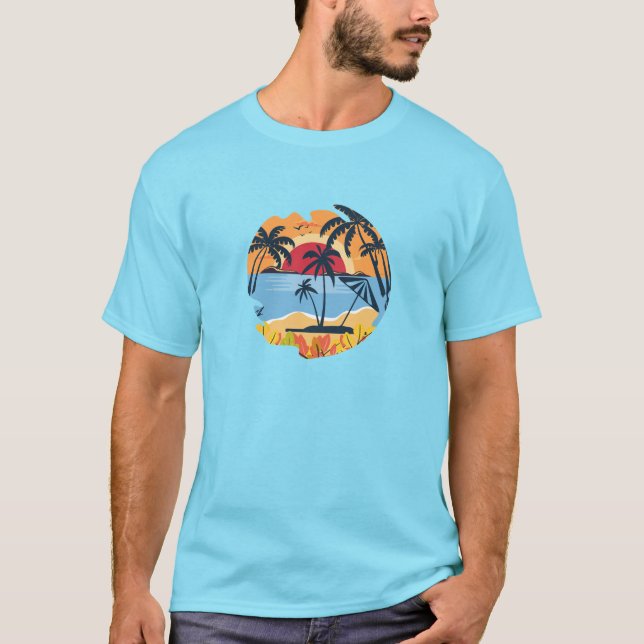 Camiseta Estilo de diseño retro de verano (Anverso)