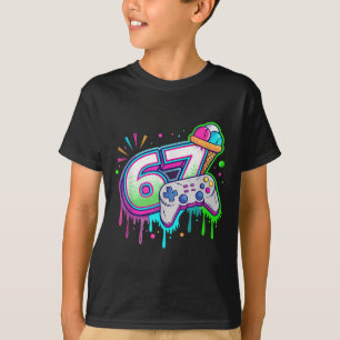 Camiseta Estilo de diseño Retro Gamer 67 para helado y jueg