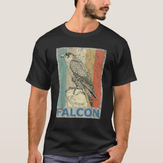Camiseta Estilo de época Falcon Aves Animales Retro Grunge