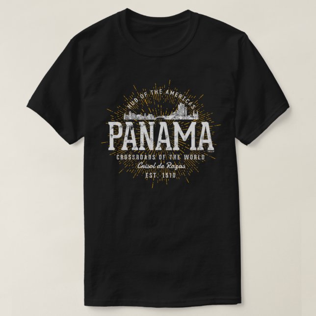 Camiseta Estilo de época retro Panamá (Diseño del anverso)