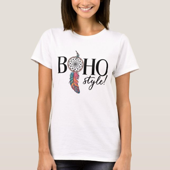 Camiseta Estilo de espíritu libre Boho Dreamcatcher (Anverso)