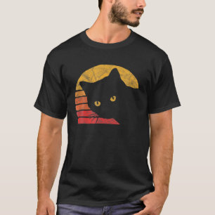 Camiseta Estilo De Gato De Ochenta Vintage Molesto Retro