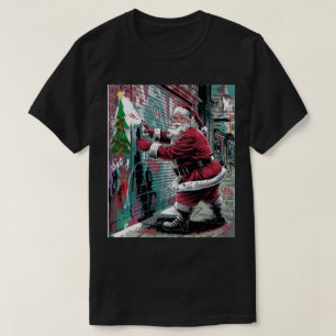 Camiseta Estilo de graffiti callejero de Santa Claus