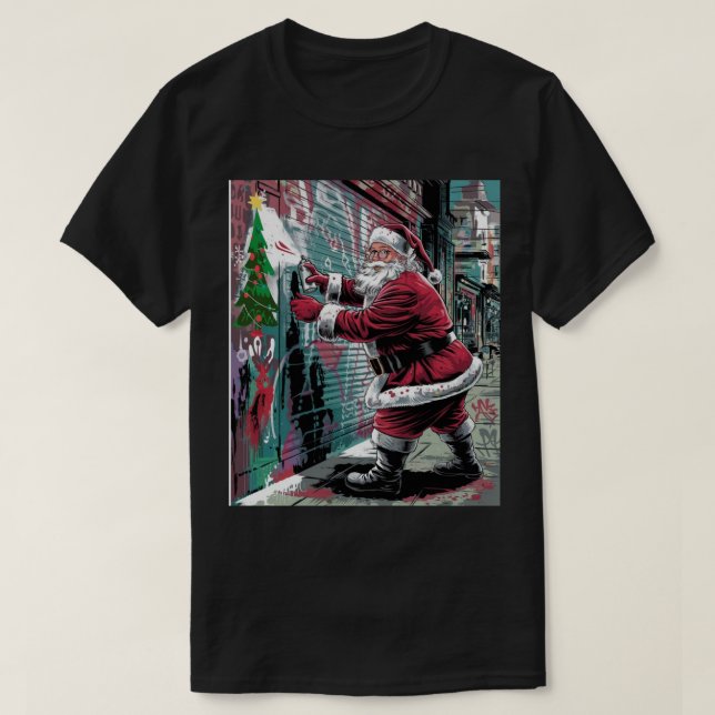 Camiseta Estilo de graffiti callejero de Santa Claus (Diseño del anverso)