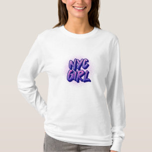 Camiseta Estilo de graffiti Chica de NYC