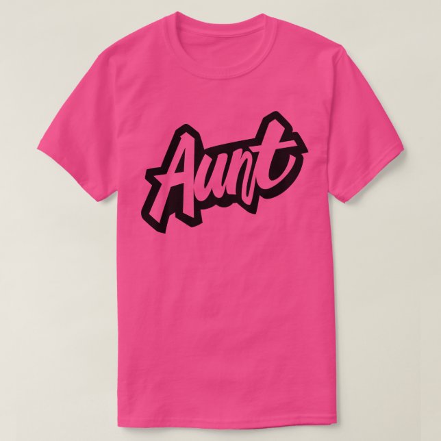 Camiseta Estilo de graffiti de tía (Diseño del anverso)