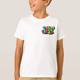Camiseta Estilo de grafiti de JAF - tipografía de arte urba