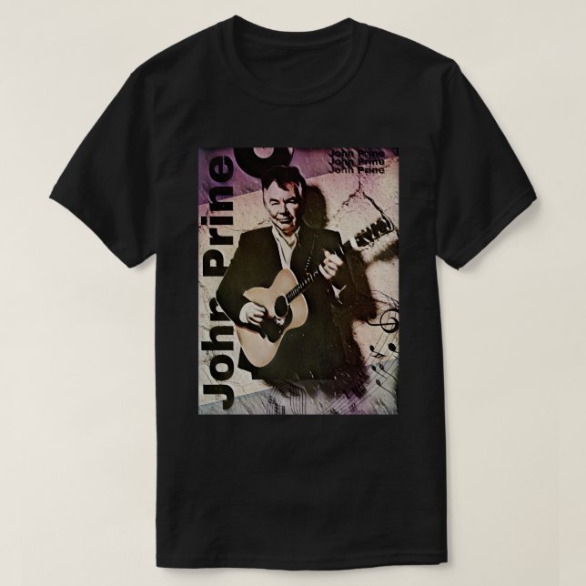 Camiseta Estilo de guitarra de John Prine (Diseño del anverso)