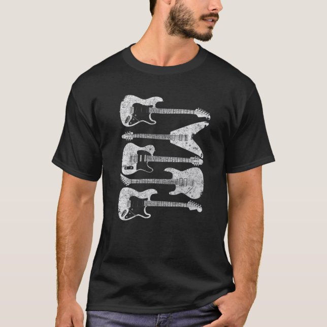 Camiseta Estilo De Guitarra Para Guitaristas (Anverso)