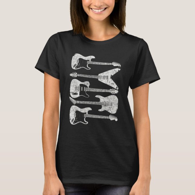 Camiseta Estilo De Guitarra Para Guitaristas (Anverso)