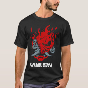 Camiseta Estilo de juego de arte japonés Samurai 2077 retro
