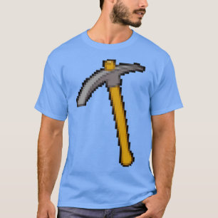Camiseta Estilo de juego de vídeo 8Bit PickAxe Fondo negro