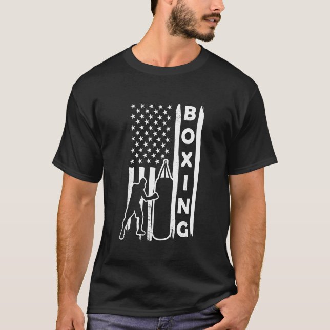 Camiseta Estilo de la angustia de la bandera estadounidense (Anverso)