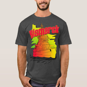 Camiseta Estilo de la banda Bismarck Synthwave
