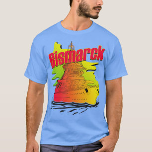 Camiseta Estilo de la banda Bismarck Synthwave