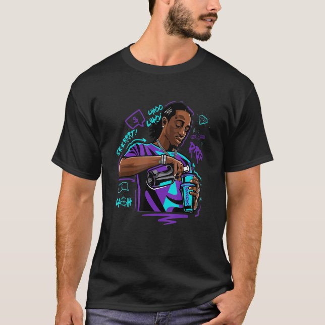 Camiseta Estilo de la calle Hombre Beber Algo Collab Zapato (Anverso)