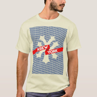 CAMISETA ESTILO DE LA CALLE KREW YORK - PATRÓN DE LOGOTIPO 
