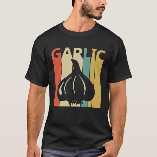 Camiseta Estilo de la cosecha de ajos cúbicos (Anverso)