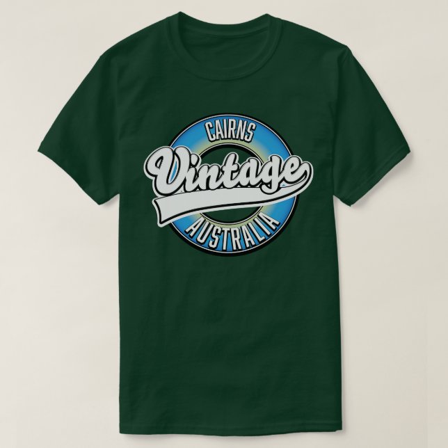 Camiseta Estilo de la cosecha de Cairns australia (Diseño del anverso)