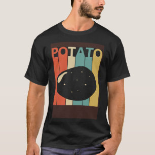 Camiseta Estilo de la cosecha de papa cuta Vegetable
