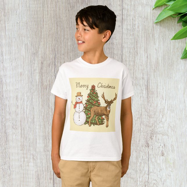 Camiseta Estilo de la cosecha Feliz Navidad (Subido por el creador)