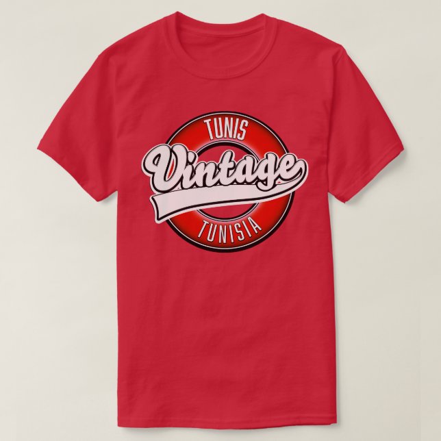 Camiseta Estilo de la cosecha tunecina (Diseño del anverso)