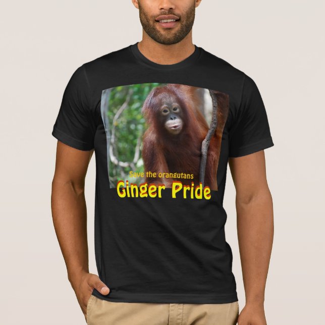 Camiseta Estilo de la fauna del orangután del orgullo del (Anverso)