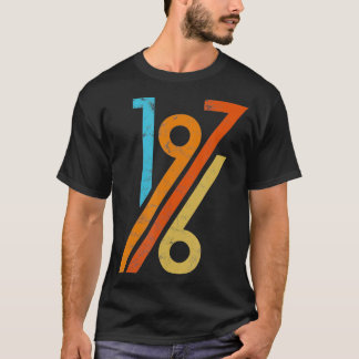 Camiseta Estilo de la vendimia de cumpleaños 70 1976