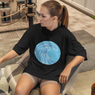 Camiseta Estilo de línea de onda
