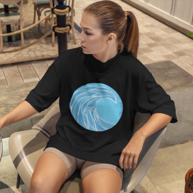 Camiseta Estilo de línea de onda (Subido por el creador)