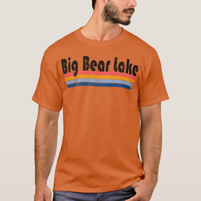 Camiseta Estilo de los 80 Big Bear Lake Ca retro (Anverso)