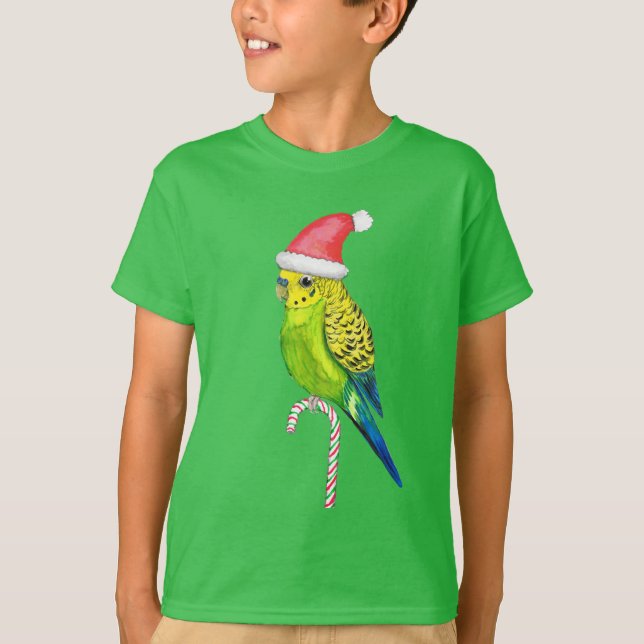 Camiseta Estilo de los Navidades de Budgie (Anverso)